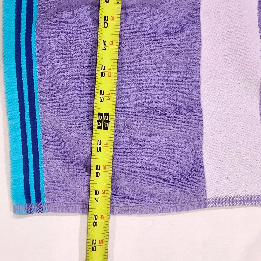 Tropical Purple Palm Tree Cotton Striped Welspun Beach Towel 55x28 Summer